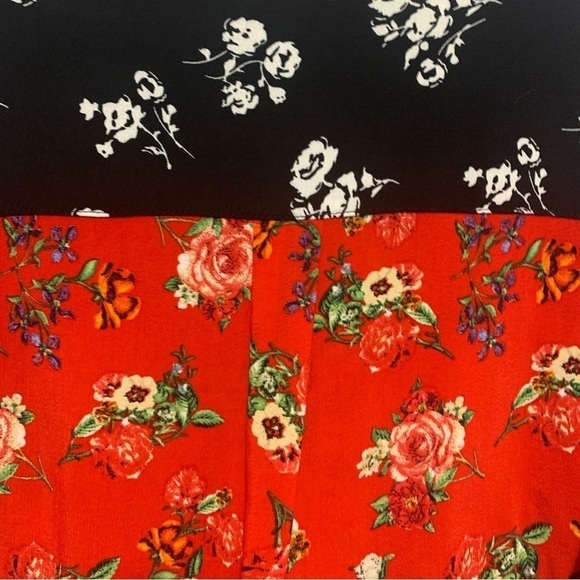 Caleoos Boho Embroidered Pullover Tassel Tie Mixed Print Top - Picture 6 of 8